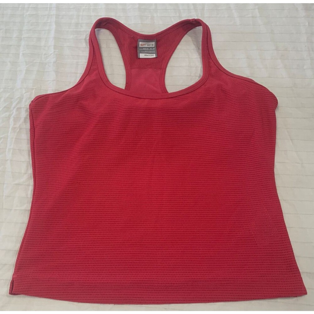 NIKE FIT DRY WOMENS ATHLETIC TANK TOP WITH BUILT BRA SIZE M 8/10